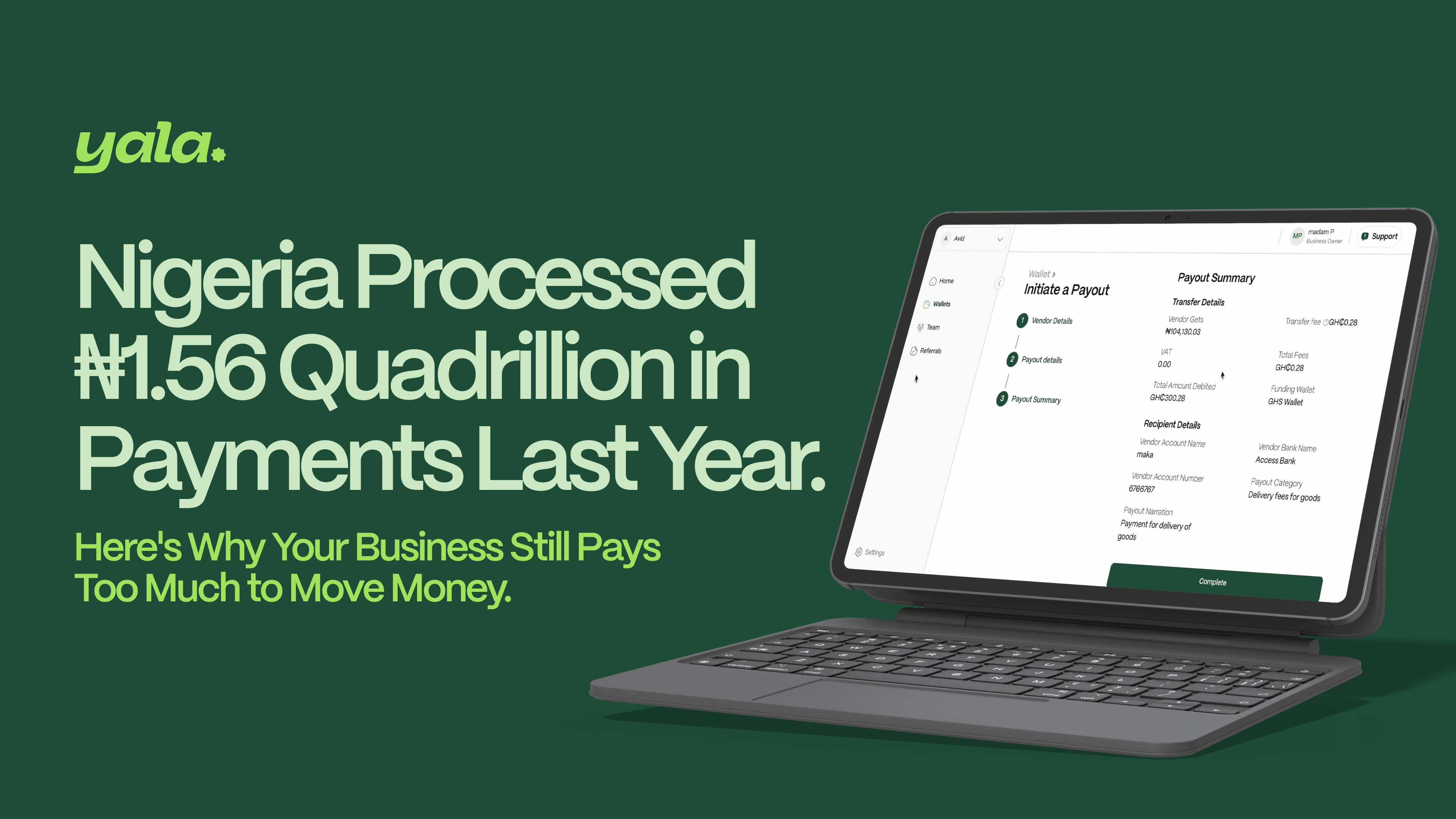 Nigeria Processed ₦1.56 Quadrillion in Payments Last Year. Here's Why Your Business Still Pays Too Much to Move Money.